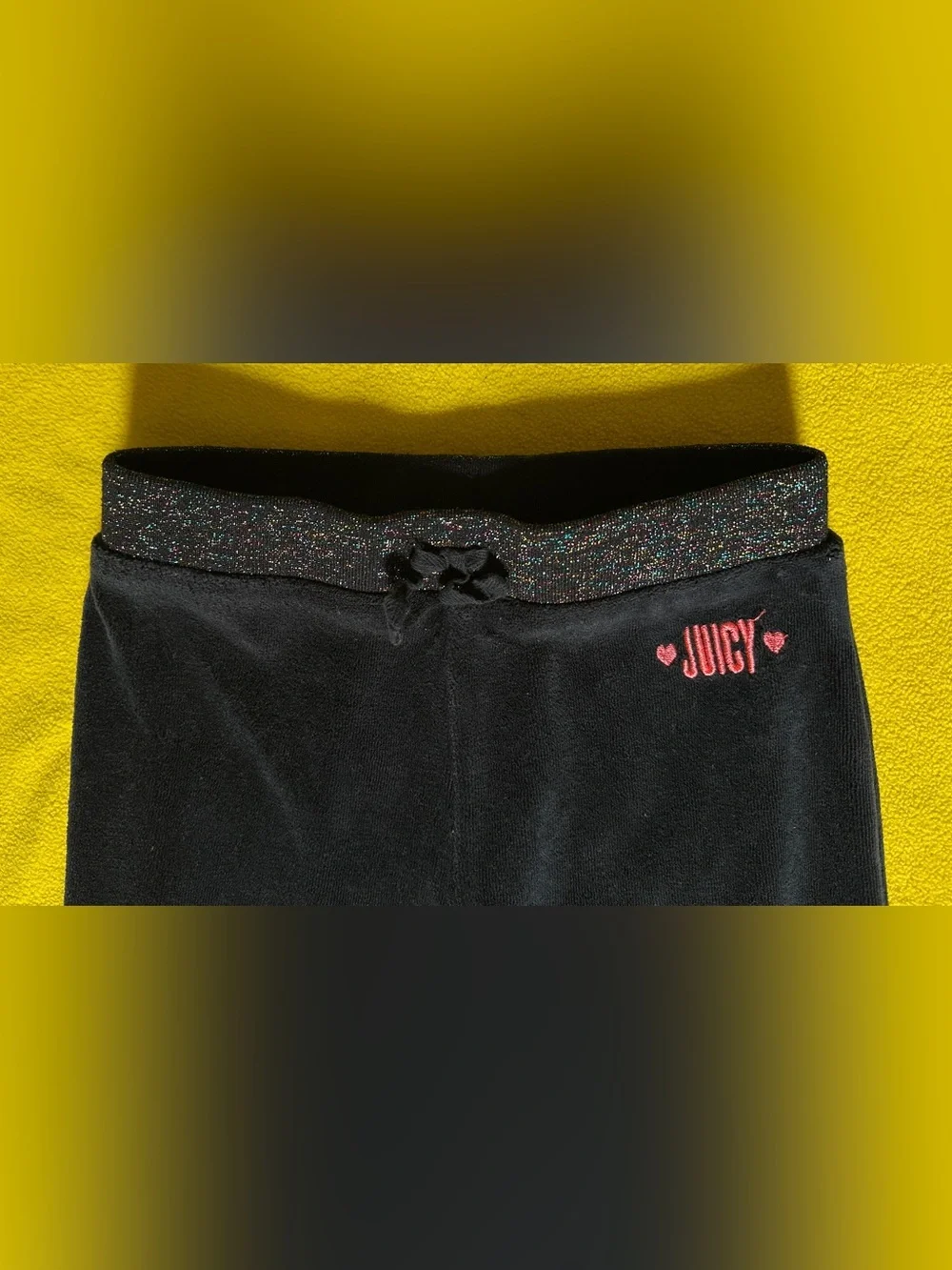 Juicy Couture Girls Velour Tracksuit Set Dark Blue Glitter Pink Logo